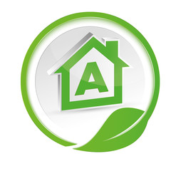 Simbolo casa a basso consumo energetico © aledesign101