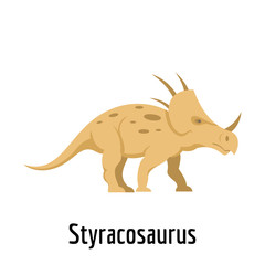 Styracosaurus icon. Flat illustration of styracosaurus vector icon for web.
