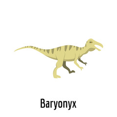Baryonyx icon. Flat illustration of baryonyx vector icon for web.