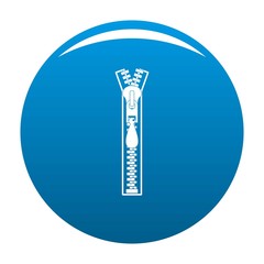 Big zip icon. Simple illustration of big zip vector icon for any design blue