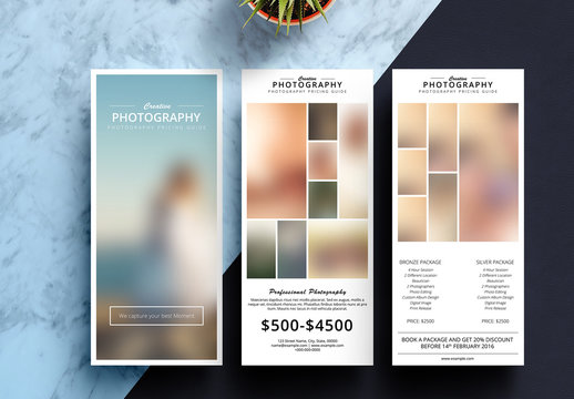 Photography Business Rack Card Layout