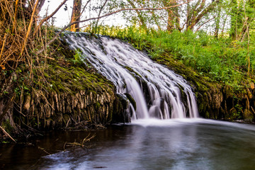 waterfall in a river
