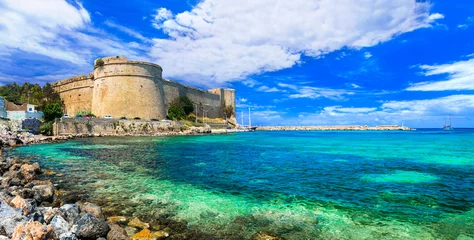 Keuken foto achterwand Cyprus Landmarks of northen Cyprus - medieval venetian castle in Kyrenia