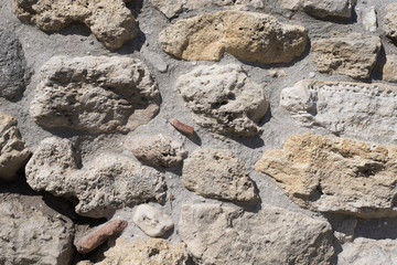 stone wall largely