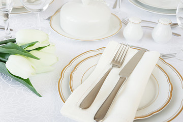Table with table setting