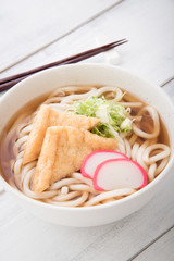 kitsune-udon, noodle with fried tofu