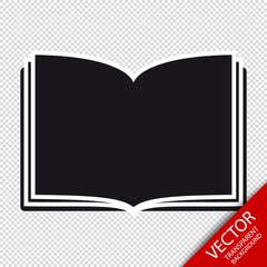 Open Book - Editable Vector Icon - Isolated On Transparent Background