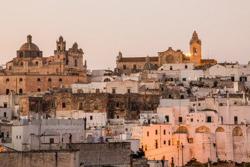 Fototapeta premium Italy, SE Italy, Ostuni. City scape. The 'White City.