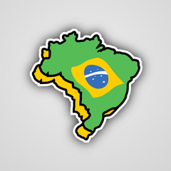 Brazil map icon