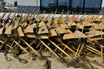 The anchor on the shore