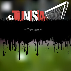 Tunisia with a soccer ball and gate