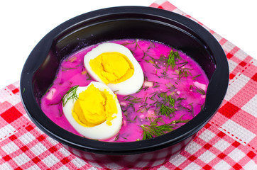 Russian cold beet soup