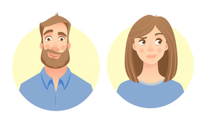 Obraz premium male and female face