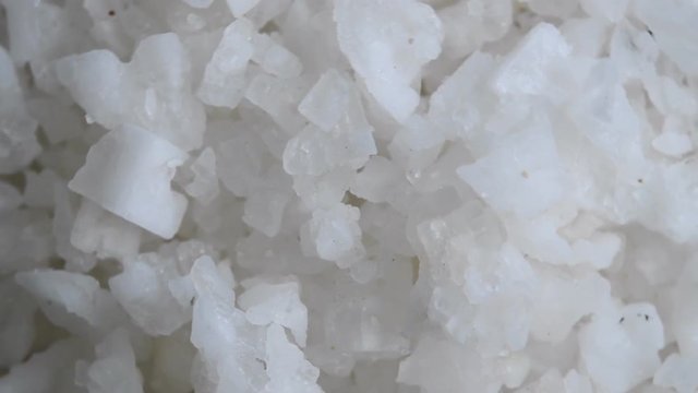 Rotate sea salt flakes