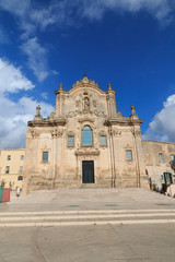 Fototapeta na wymiar Italy, Southern Italy, Region of Basilicata, Province of Matera, Matera. The Church of St Francesco.