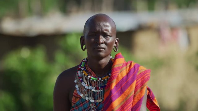 Maasai man with stretched earlobes