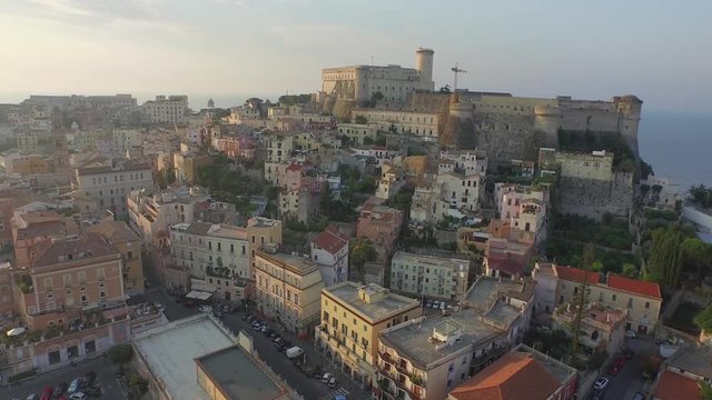 Aragonese-Angevine Castle in Gaeta, aerial