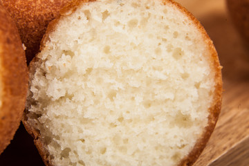 Delicious buñuelos, Colombian cuisine. buñuelos made with flour and cheese.
