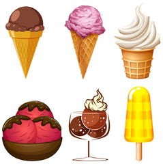 A Set of Delicious Ice Cream