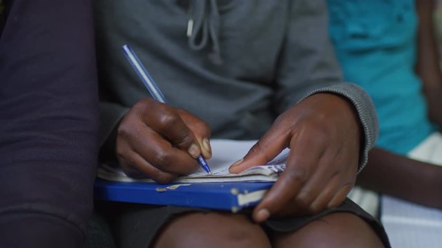 Writing in a workbook