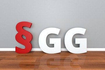 German Law GG abbreviation for Basic Law for the Federal Republic of Germany 3d illustration