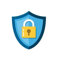Flat Lock Shield App Icon Graphic Resources for internet security