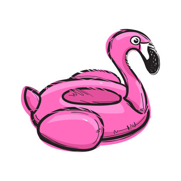 Flamingo Ente Vektor Schwimmen Ring Schwimmbad Symbol Charakter Karikatur  Illustration 24720114 Vektor Kunst bei Vecteezy