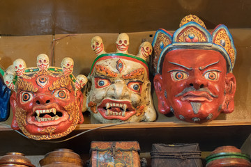 Tibetan masks at Ladakh.