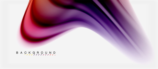 Blurred fluid colors background, abstract waves lines, vector illustration