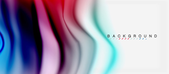 Blurred fluid colors background, abstract waves lines, vector illustration