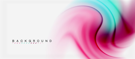 Swirl fluid flowing colors motion effect, holographic abstract background