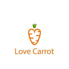 Love Carrot Vector Template Design Illustration