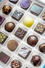 Variety of chocolates