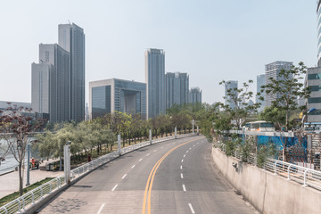 Fototapeta na wymiar City Road in Tianjin, China
