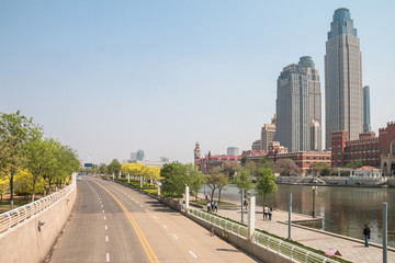 Fototapeta premium City Road in Tianjin, China
