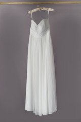 A silk bride dress