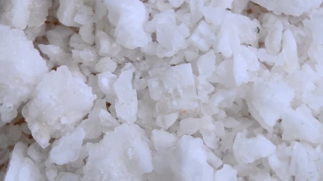 Rotate sea salt flakes