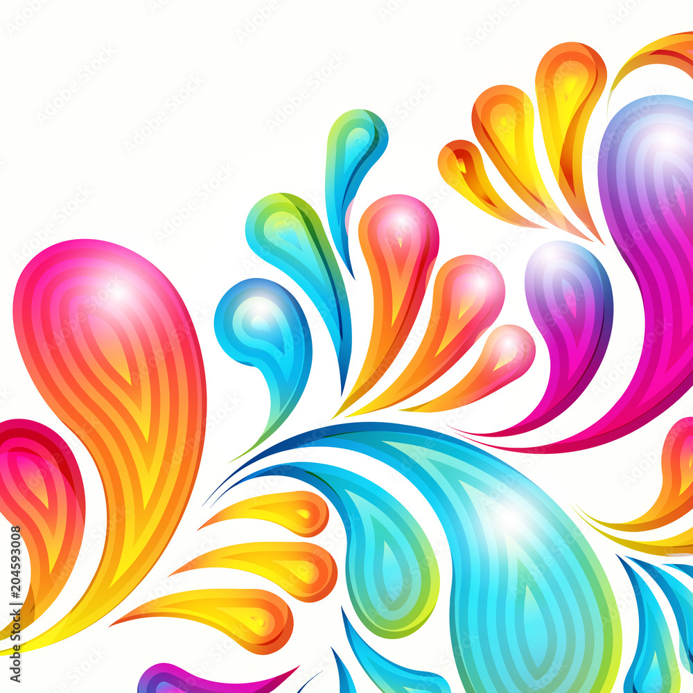 Sticker abstract vector colorful arc-drop background. color graphic elements. modern design illustration.