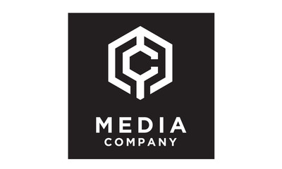 Hexagon Initial Monogram CM MC logo design inspiration
