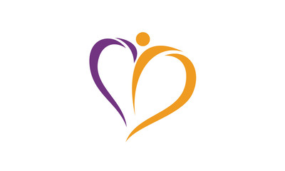People Human Heart Love Social Care Community Logo design inspiration