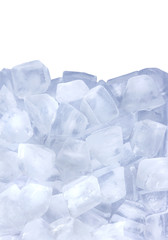 Ice cubes background or texture, copy space