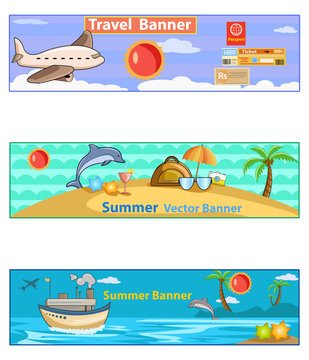summer traveling banner design