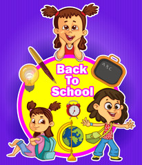 Back School vector for banner or background