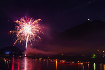 Fireworks of Nagara River Ukai Opening Ceremony