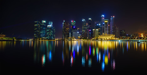 Skyline and  business district of Singapore