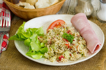 taboulé et jambon
