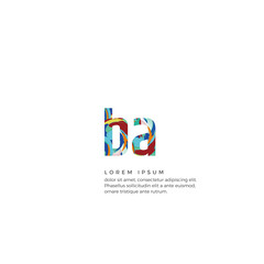 Initial BA Colorful Logo Design. Can be adapt to Corporate identity, logo, icon, symbol and brand identity.