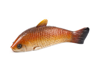 Figure of fish on a white background