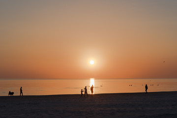 Fototapeta premium Sunset time at Baltic sea.
