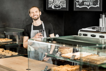 Barista portrait indoors